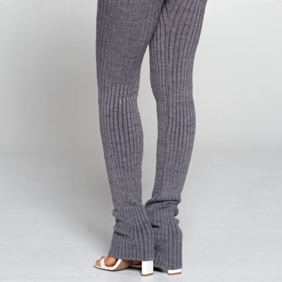 *Back In Stock* Heather Grey &Red Stacked Leggings - Picture 4 of 7